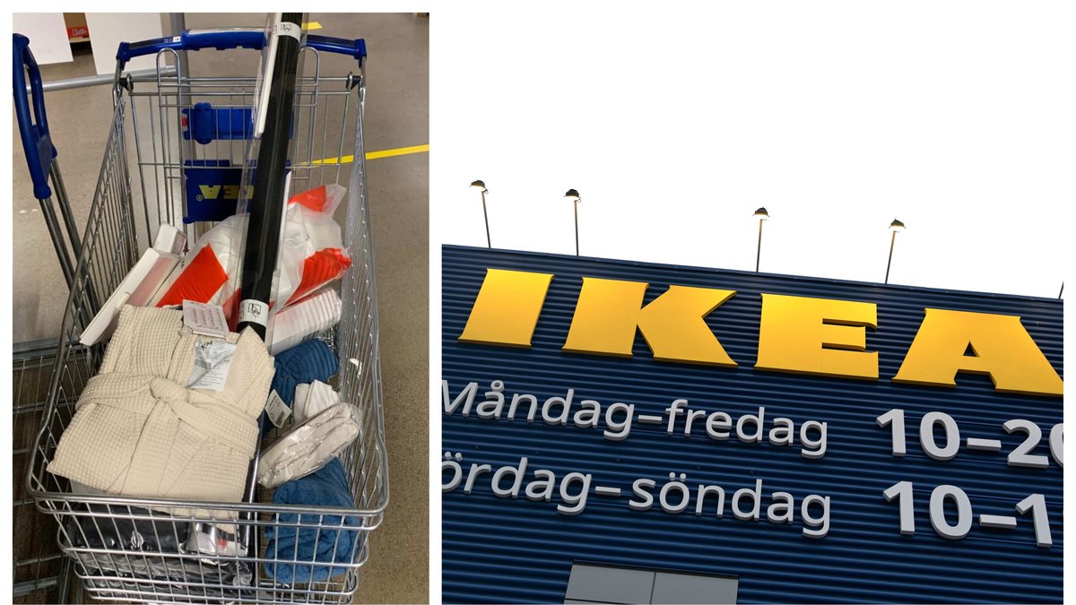 En man och en kvinna misstänks för stöld vid Ikea Barkarby.